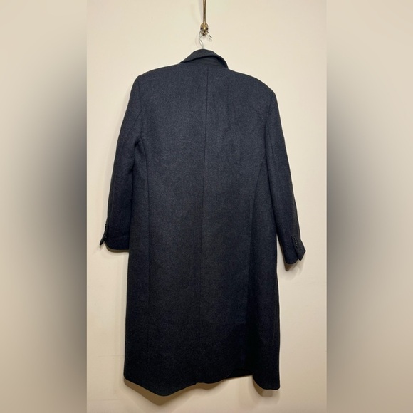 Theory Melton double-breasted wool blend coat charcoal grey - Picture 8 of 8
